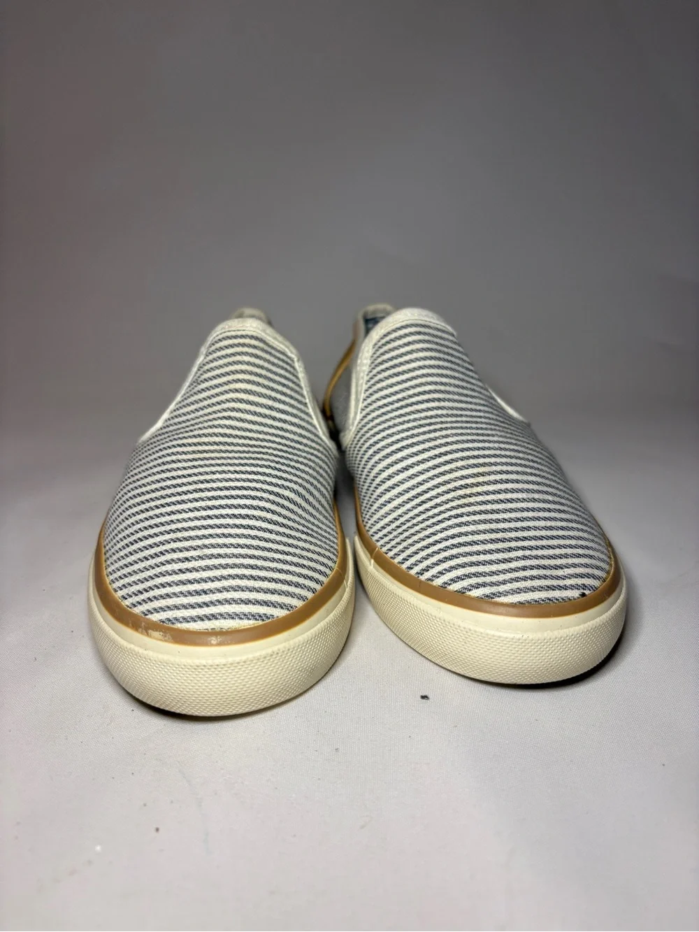 Margaritaville Women's Sailor Striped Canvas Slip-On Sneakers Size 8